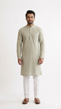 CHICKENKARI KURTA FOR MEN ( ROYAL GREEN )