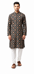 CHICKENKARY WORK PRINTED KURTA FOR MEN