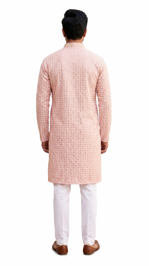 CHICKENKARY KURTA FOR MEN ( PINK)
