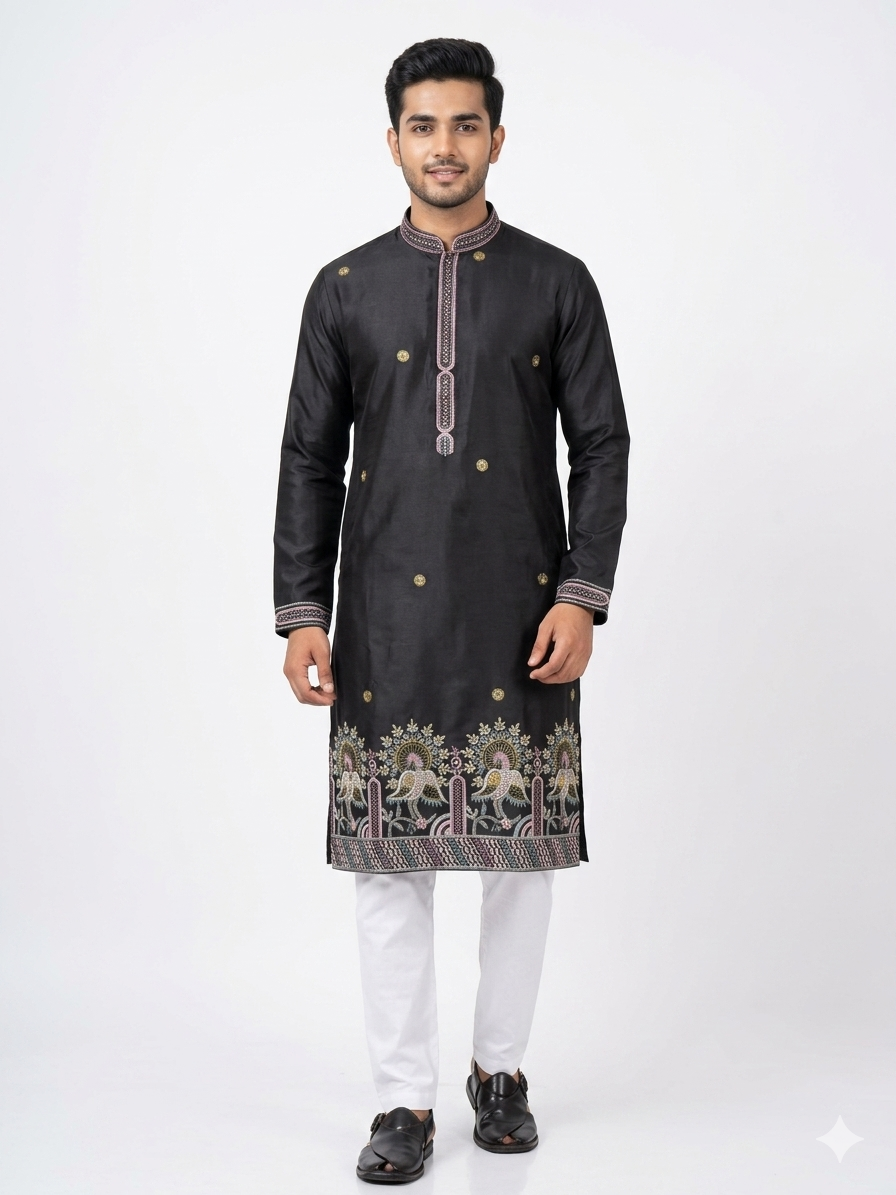 EMBROIDED DAMAN KURTA FOR MEN