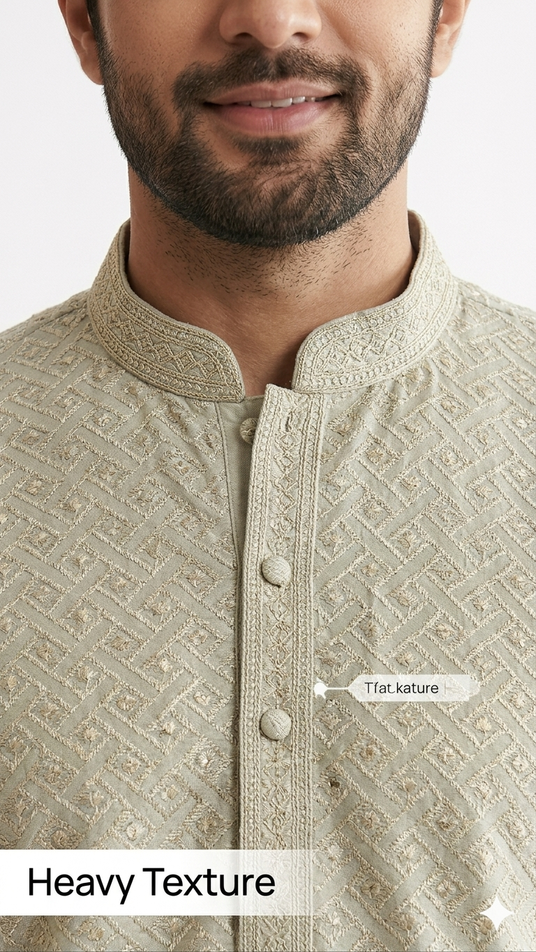 CHICKENKARI KURTA FOR MEN ( ROYAL GREEN )